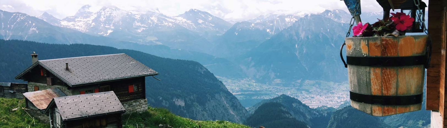 Summer on the Alps Swiss-Alps-Chalet